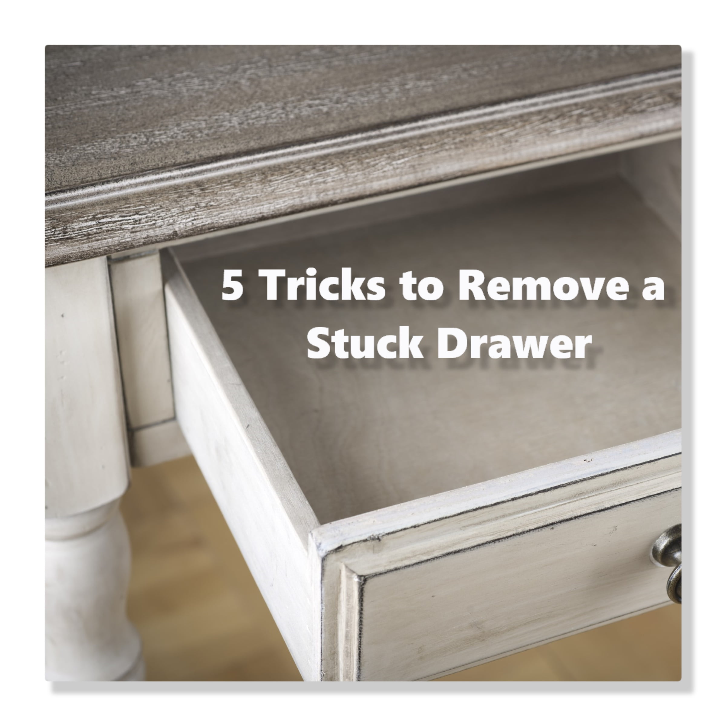 How to remove dresser drawer with center metal slide